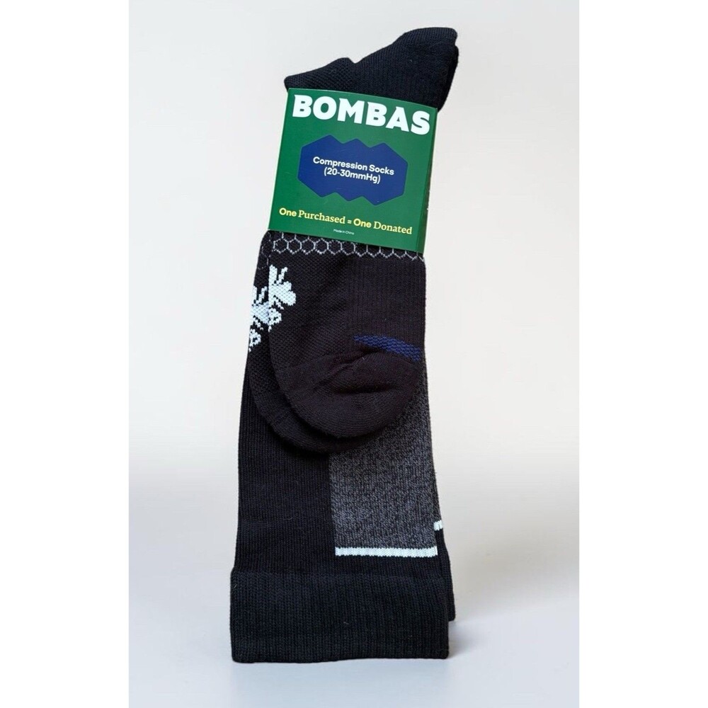 NEW! Bombas Unisex Compression Knee High Socks 20-30mmHg X-Large Black Bee Theme